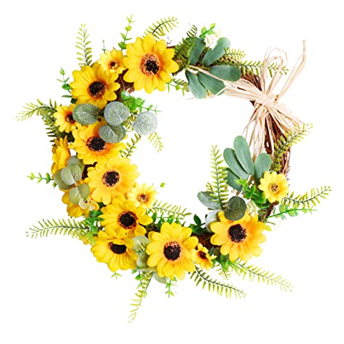 Amosfun Künstlicher Sonnenblumen Kranz Wandkranz Retro Türkranz Landhausstil Gelbe Blume Girland Kranz Ostern Frühling Herbst Dekoration Willkommen Zeichen für Hochzeit Party Haustür Garten Amosfun Künstlicher Sonnenblumen Kranz Wandkranz Retro Türkranz Landhausstil Gelbe Blume Girland Kranz Ostern Frühling Herbst Dekoration Willkommen Zeichen für Hochzeit Party Haustür Garten