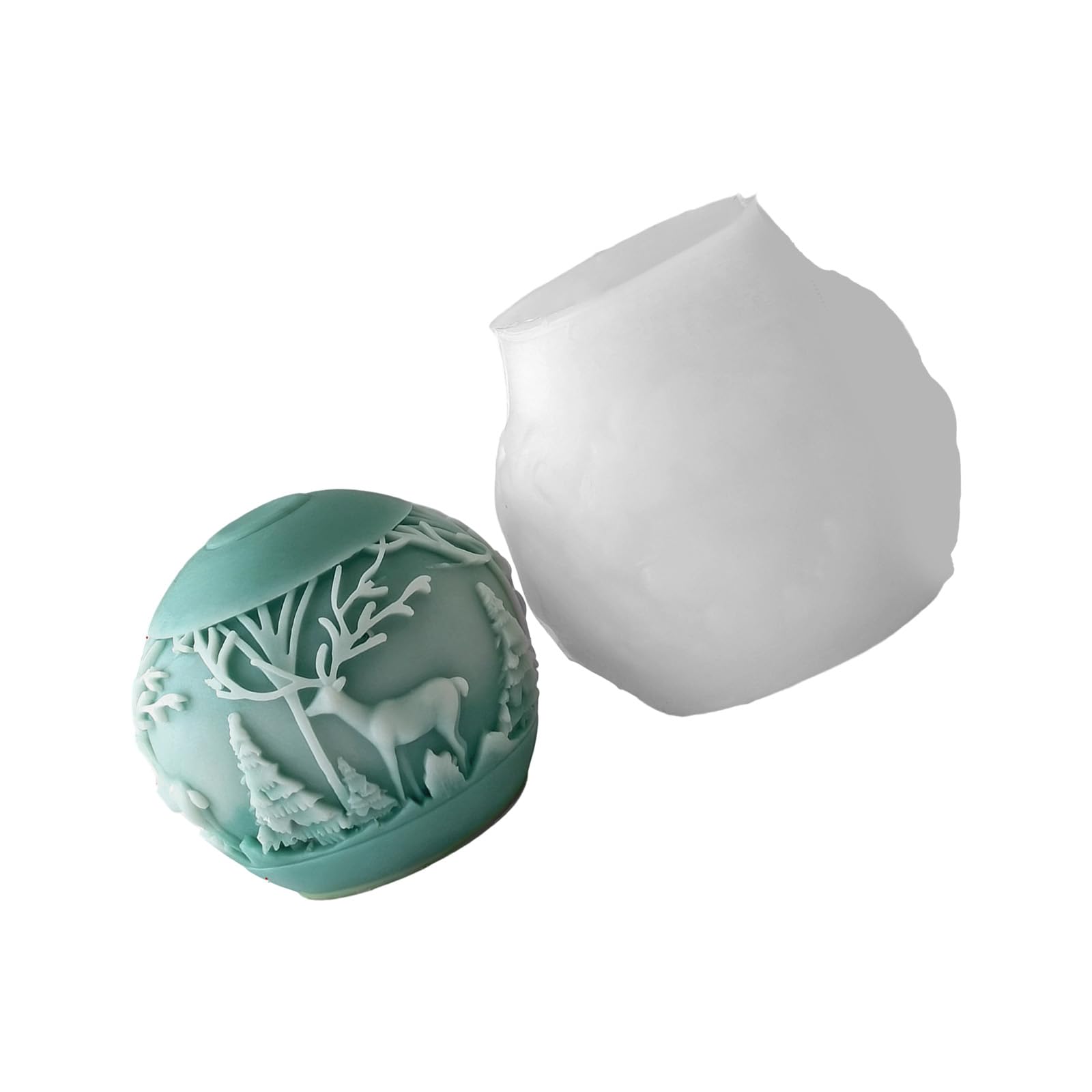 Xjdzineq Christmas Ball Mold Silicone Soap Making for Festives Decorations DIYer and Holiday Scented Silicone Mold