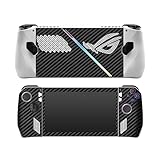 Für ROG Ally Dekorative Aufkleber Schutzfolie, Personalisierte Bunte Cool Trendy DIY Aufkleber für ROG Ally Gaming Konsole Kratzschutz Abdeckung Zubehör (Schwarze Maserung)