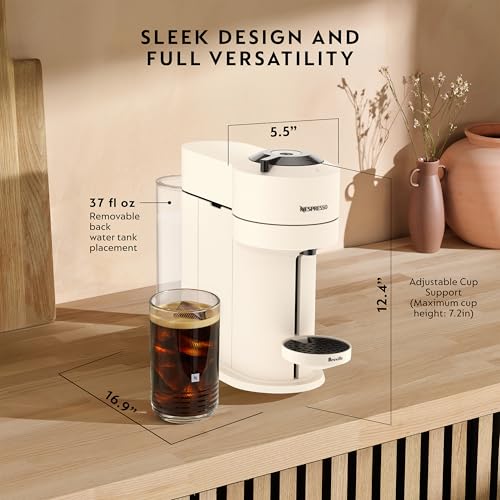 Nespresso Vertuo Next Coffee Machine with Milk Frother, Creamy White - image 8