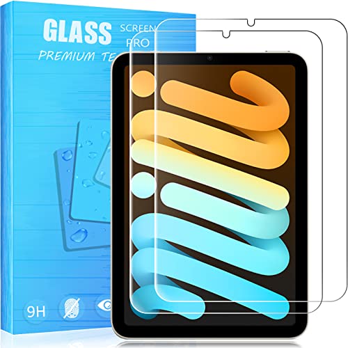 【2枚セッ専用ガラス保護】FOR iPad mini 6 2021 用のガラスフィルム 強化ガラスフィルム 耐指紋 撥油性 表面硬度9H ラウンド加工処理 飛散防止処理 高透過率 光沢表面仕様 画面保護 指紋防止 保護シート FOR iPad mini 6 2021 用のタブレット 専用 液晶保護フィルム PCduoduo