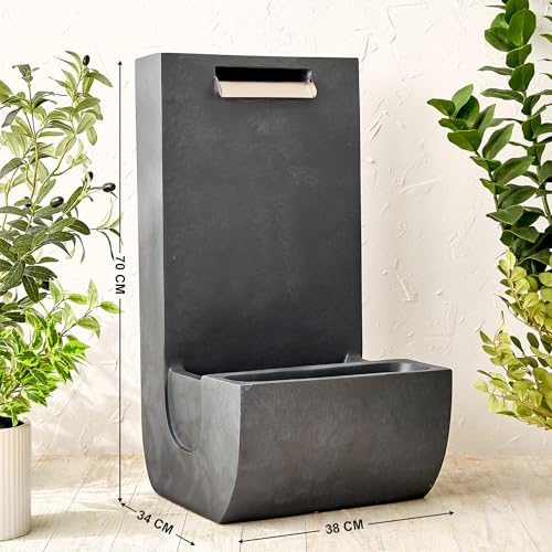 Image of Home Centre Cascade Modern Polyresin Mini Falls Water Fountain - 38x34x70cm