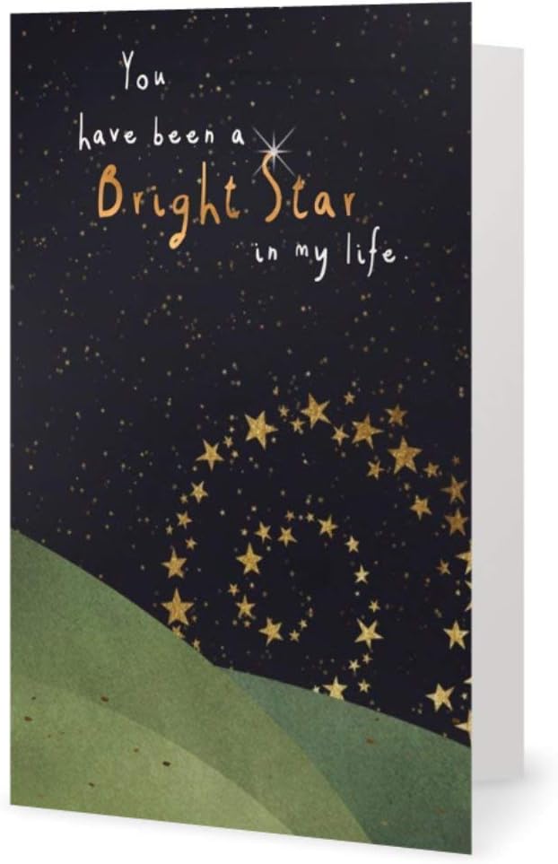 Smiling Wisdom - You Are a Bright Star in My Life Friendship Appreciation Greeting Card Gift Set - Mentor, Mother, Best Friend, Woman, Grandmother - Platinum Plated Star