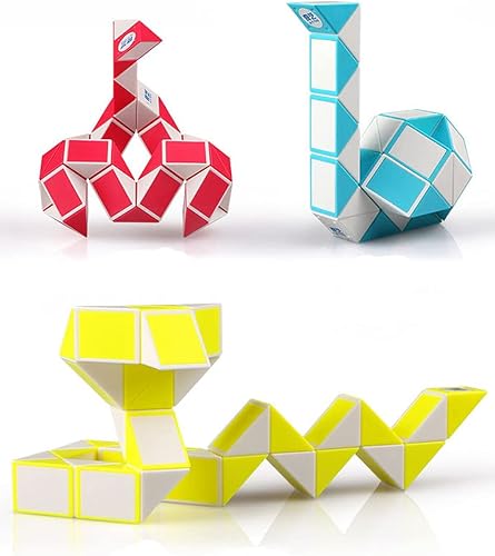 TANCH Juego de 2 cubos mágicos de serpiente de 36 etapas, rompecabezas, cubos de velocidad, juguetes para niños, color al azar (36 bloques) disponible en Yaxa Colombia