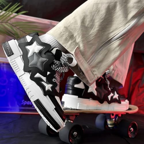 Star Chunky Sneakers for Women Men Trendy Casual Aesthetic Skate Walking Shoes Platform Streetwear Shoes4