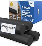 Everlasting Comfort 2 Sided Under Door Draft Stopper for Bottom of Doors - Quick Install, Keeps Heat In & Cold Air Out - Sound Proofing Foam Strip Gap Filler, Noise Blocker for Interior -Fits 30'-36'W