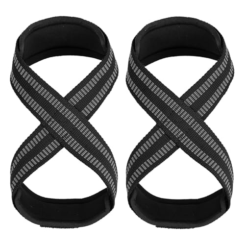 Xynovate Weight Lifting Straps Figure 8 Lifting Straps Padded Grip Figure 8 Wrist Straps Ideal Deadlift Straps for Powerlifting Bodybuilding & Strength Training Workouts L