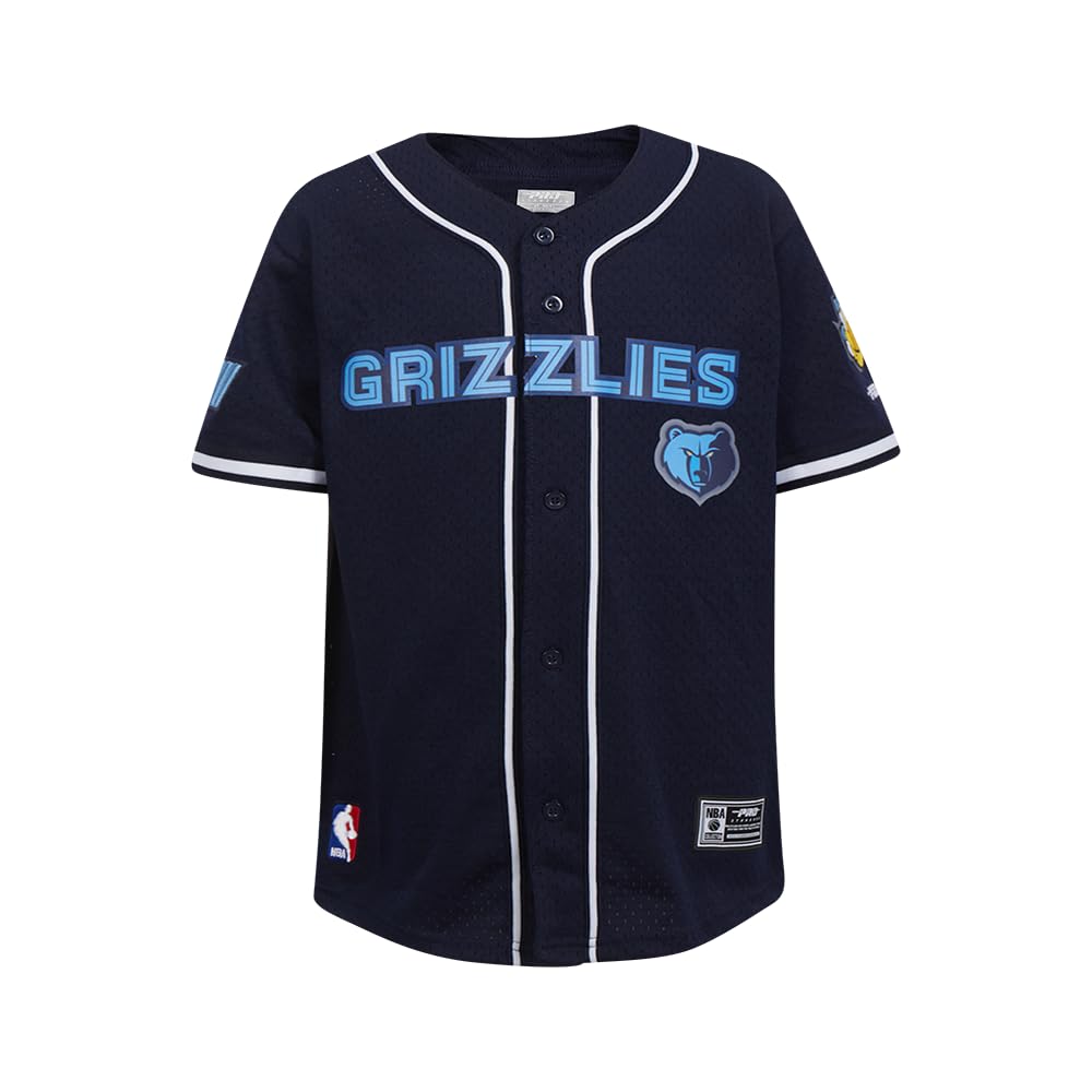 Pro Standard Big Boys NBA Mesh Button Down Top, Midnight Navy, XL