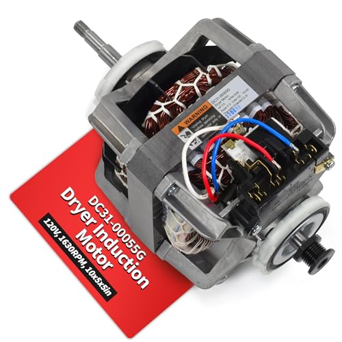 DR Quality Parts DC31-00055G Dryer Induction Motor Replacement for Kenmore & Samsung Dryer Motor Suits DC31-00055H DC31-00055D PS4204647 AP5331095 DFS270ZSEL1  120V 1630RPM 10x5x5in