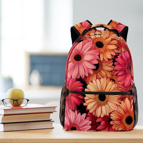 Sac à dos d ecole Gerbera rose taille unique multicolore avec porte bouteille