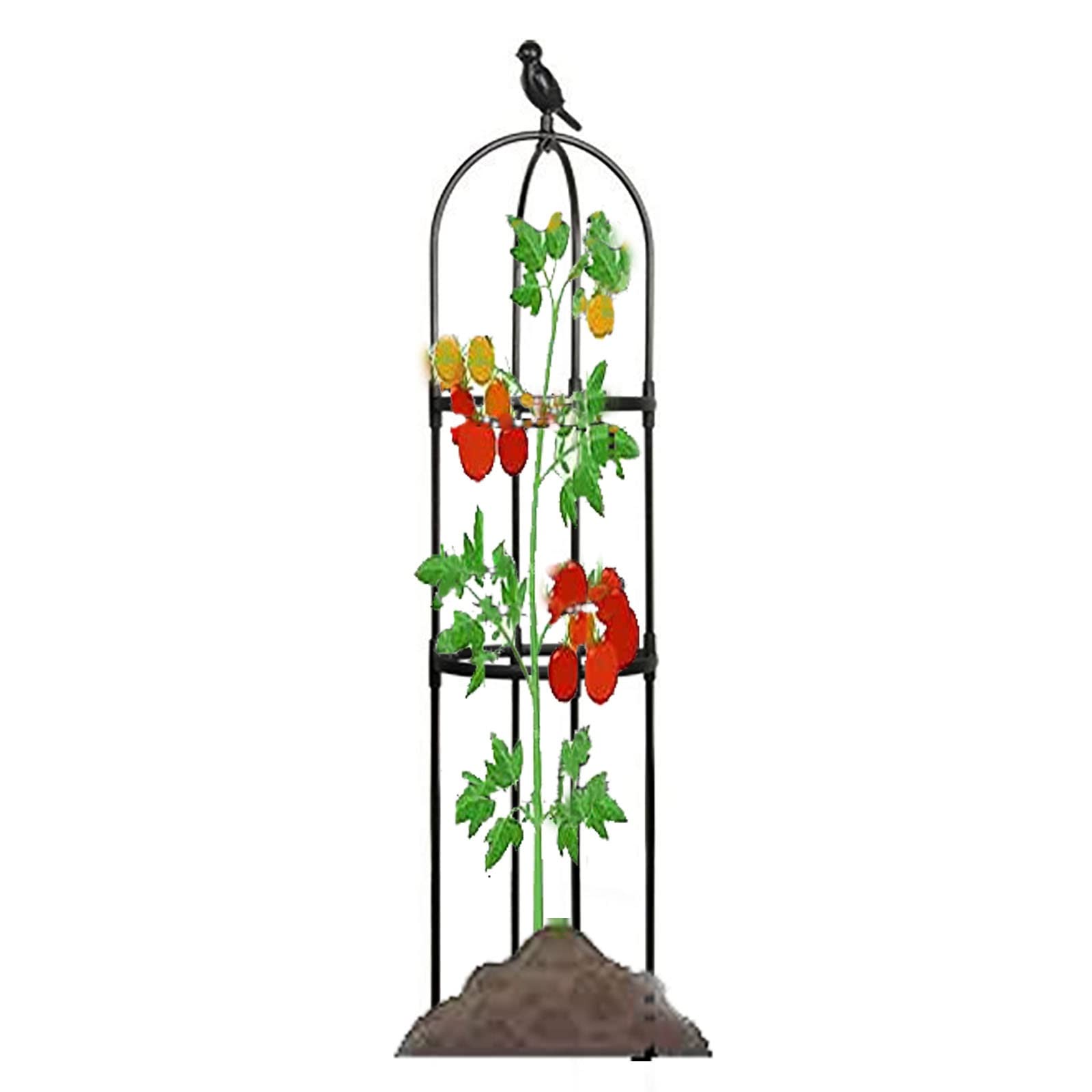 Obelisk Trellis van metaal, hoge plantentoren 180/230/280/330 cm, stevige ondersteuning voor klimplanten, bloemenstandaard, buitendecoratie
