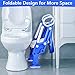 Potty Training Toilet Seat with Step Stool Ladder for Kids Children Baby Toddler Toilet Training Seat Chair with Soft Cushion Sturdy and Non-Slip Wide Steps for Girls and Boys (Blue White)
