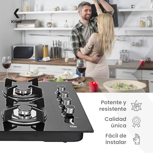 Estufas Y Campanas, Kitchen medidas estufa 4 quemadores Marca KITZO (2)