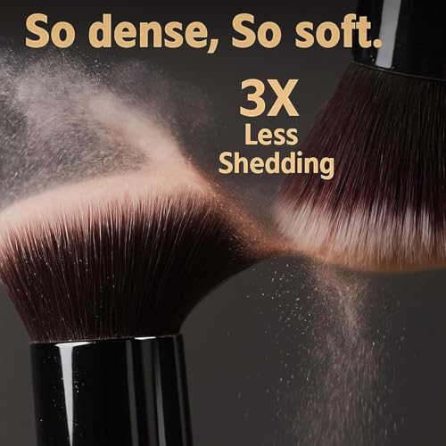 BEAKEY Makeup Brush Set Professional for Eye and Face, Foundation Blending, Eyeshadow, Concealer, Eye Shadow with 2 Blender Sponge, Paper Case - Image 3