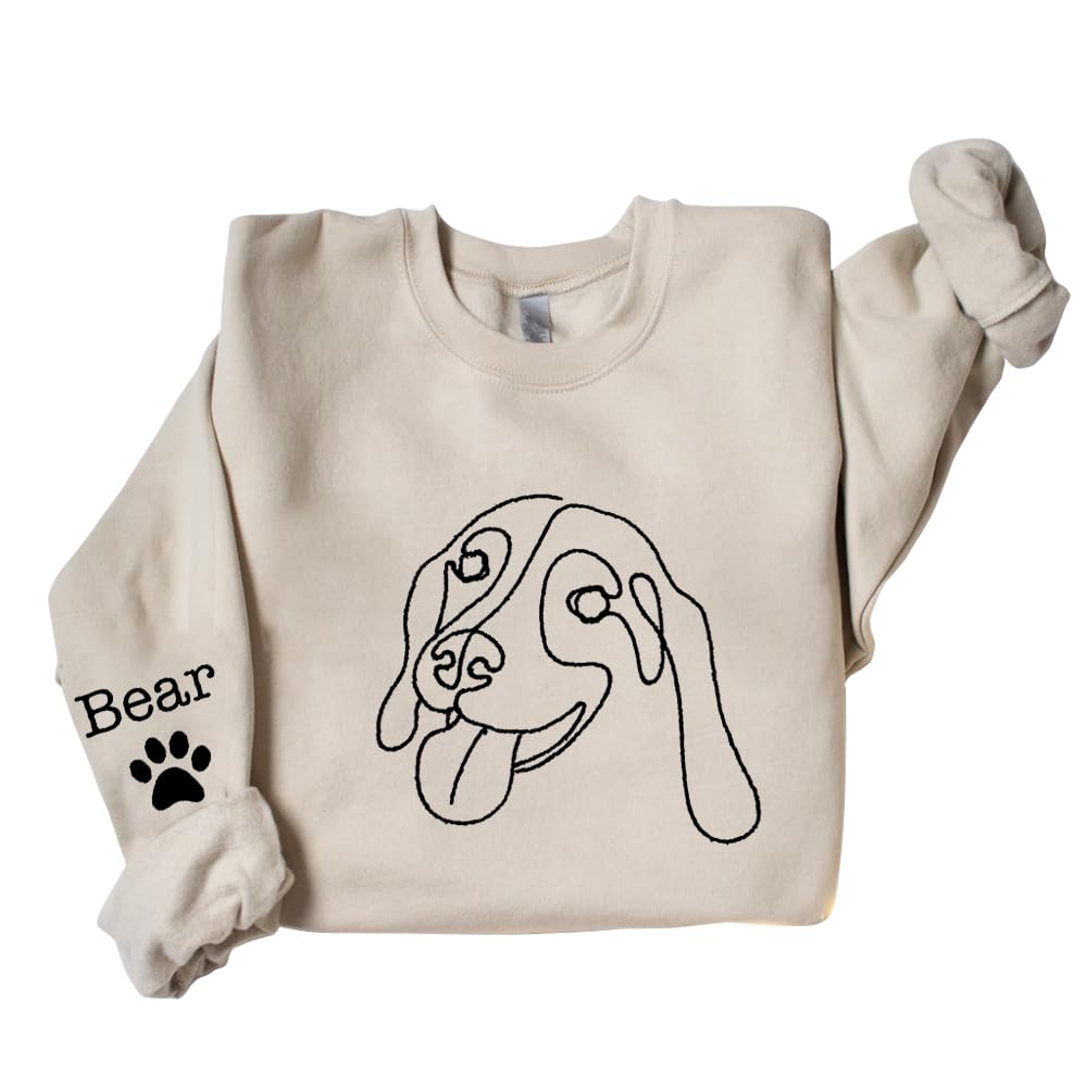 Personalised Pet Embroidered Sweatshirt,custom Embroidered Dog