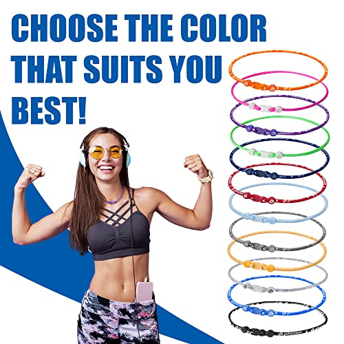 Phiten Titanium Classic Necklace - Sports Necklace Permeated with Aqua-Titanium Technology for Neck and Shoulder Tension - Elastomer Core with Micro Titanium Spheres - White,18 Inch - Image 5