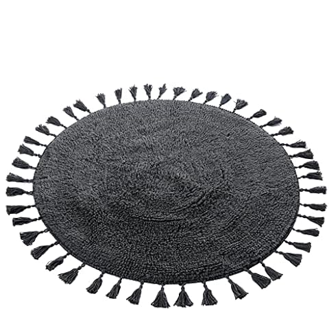 Olivia Rocco Round Cotton Bath Mat Cover