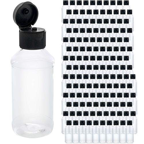 U.S. Art Supply 8 ounce Squeeze PET Plastic Bottles with Flip Cap - BPA-free, food safe, medical grade plastic, acrylic pouring paint (Pack of 144)
