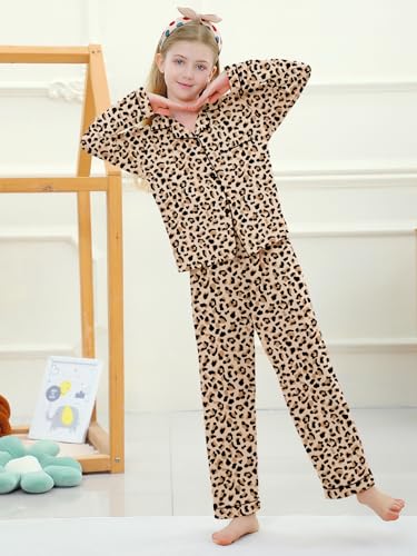 Umeyda Girls & Women Pajamas Set Long Sleeve Button-Down Sleepwear Nightwear Soft Pjs Set Loungewear4