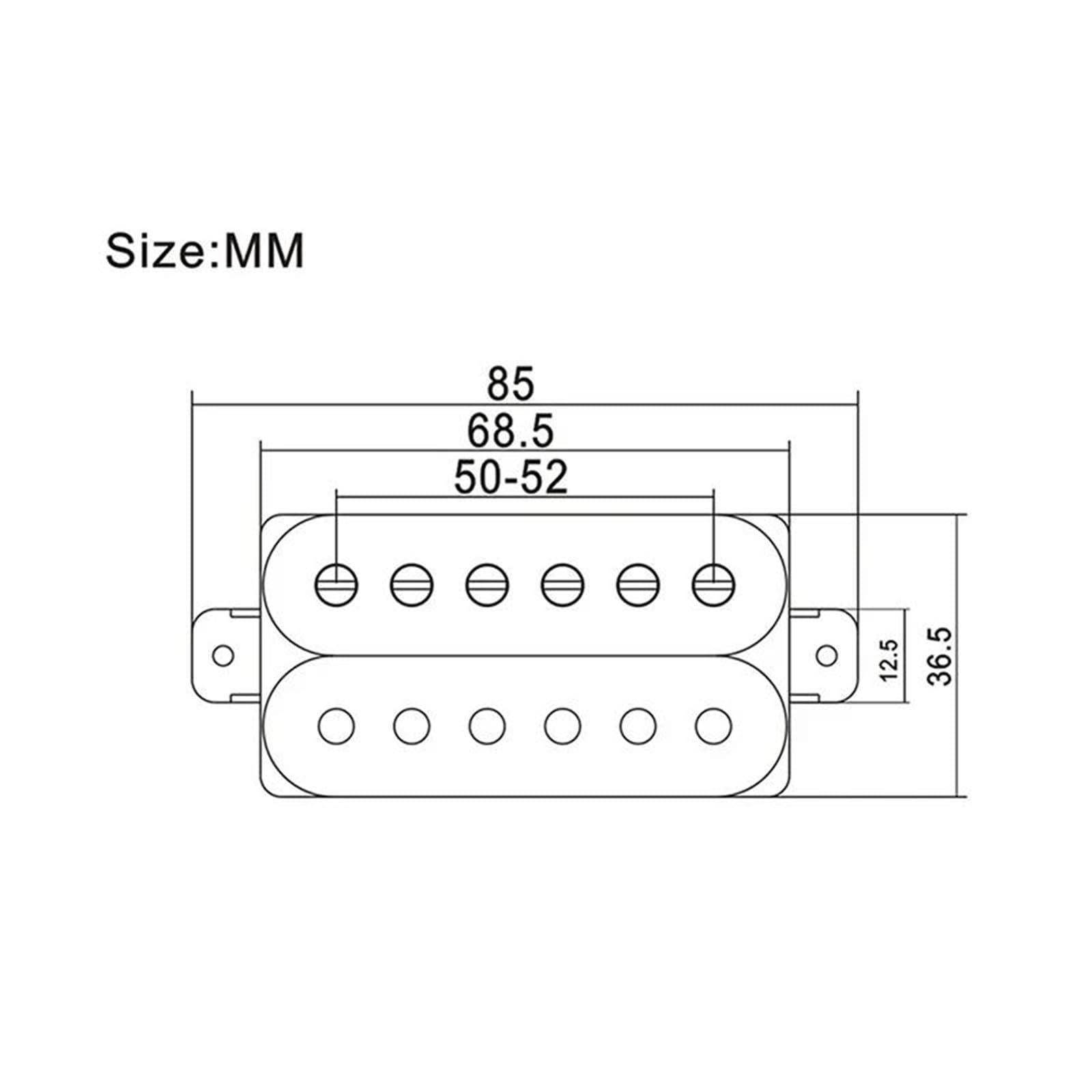 Amantes de la música Pastilla Para Guitarra Eléctr Pastilla De Guitarra Eléctrica Humbucker Puente O Pastilla De Cuello Para Accesorios De Guitarra(J)
