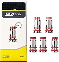 PnP X Coil 0.15/0.2/03/0.6/0.8/1.0 Ω DTL MTL For PnP Cartridge X/Tank/Drag S2/Drag X2 Vaporizer 5pcs/pack-No Nicotine (PnP X 0.3Ω)