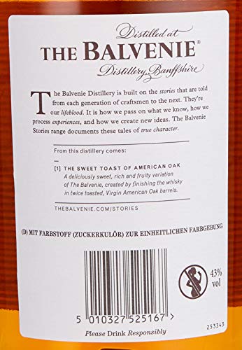 The Balvenie 12 Jahre The Sweet Toast of American Oak Single Malt Scotch Whisky, 70cl – Bild 8