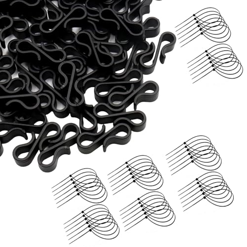 Montesy Pack Of 120 Outdoor Light Clips Gutter Hooks for and Cables Garden Electrician Tool Hook