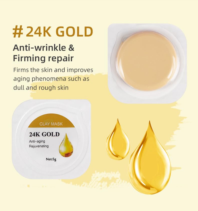 Miniatura 4 de Kit de máscara de arcilla orgánica de etiqueta privada Cúrcuma té verde rosa rosa cara barro máscara facial máscara facial para piel de acné (juego