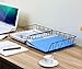PAG Desktop File Organizer Metal Stackable Letter Tray Paper Holder Rack, 2 Pack, Black