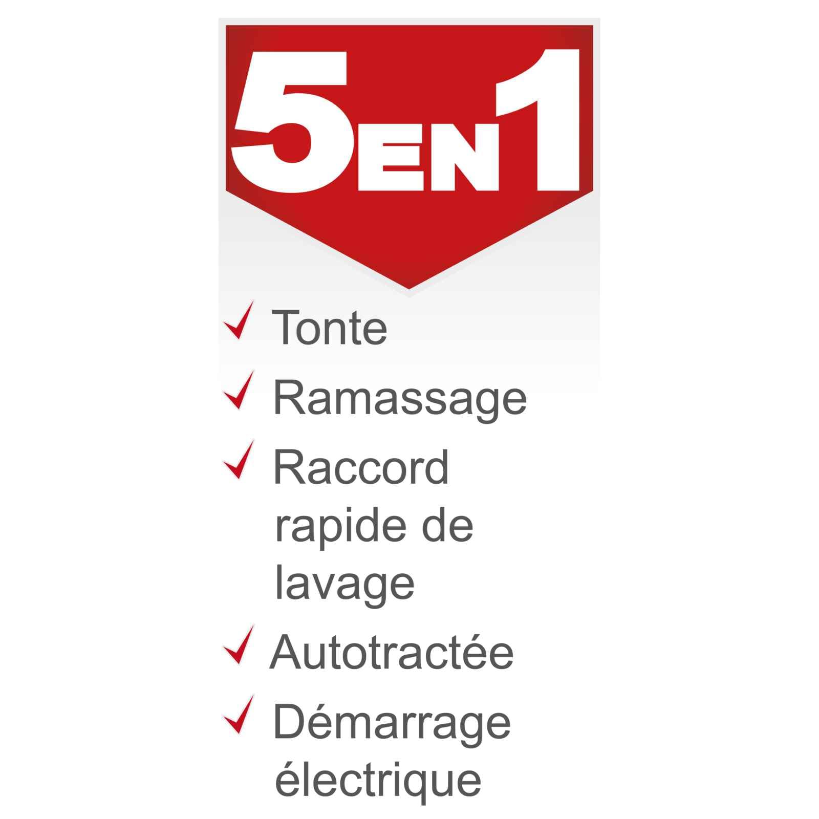 Scheppach Tondeuse autoportée TMR452-98H-RD - Moteur 4 Temps 12.5 CV - 452 cm3 - Transmission Automatique hydrostatique - Largeur de Coupe 98 cm - 5000 m² - Hauteur de Coupe 30-90 mm - bac 245 L