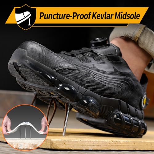 Steel Toe Shoes for Men Lightweight Work Shoes Puncture Proof Safety Sneakers Comfortable Steel Toe Sneakers Indestructible Industrial Footwear3