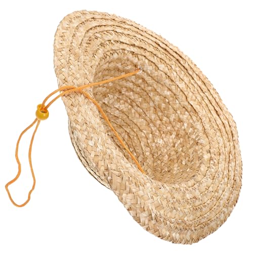 VALICLUD Straw Farmer Hats for Kids 31cm Diameter Beach Hats for Kids Fashionable Straw Hat