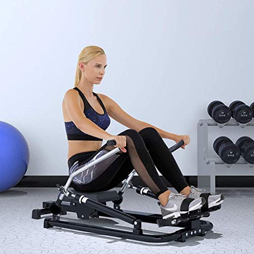 Image of Foldable Rowing Machines Rowing Machine Adjustable Resistance with Digital Monitor Home Gym Training Rower Workout Fitness