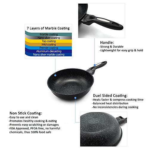 Dream Chef Marble Coated Cast Aluminum Non Stick Frying Wok thumb #2