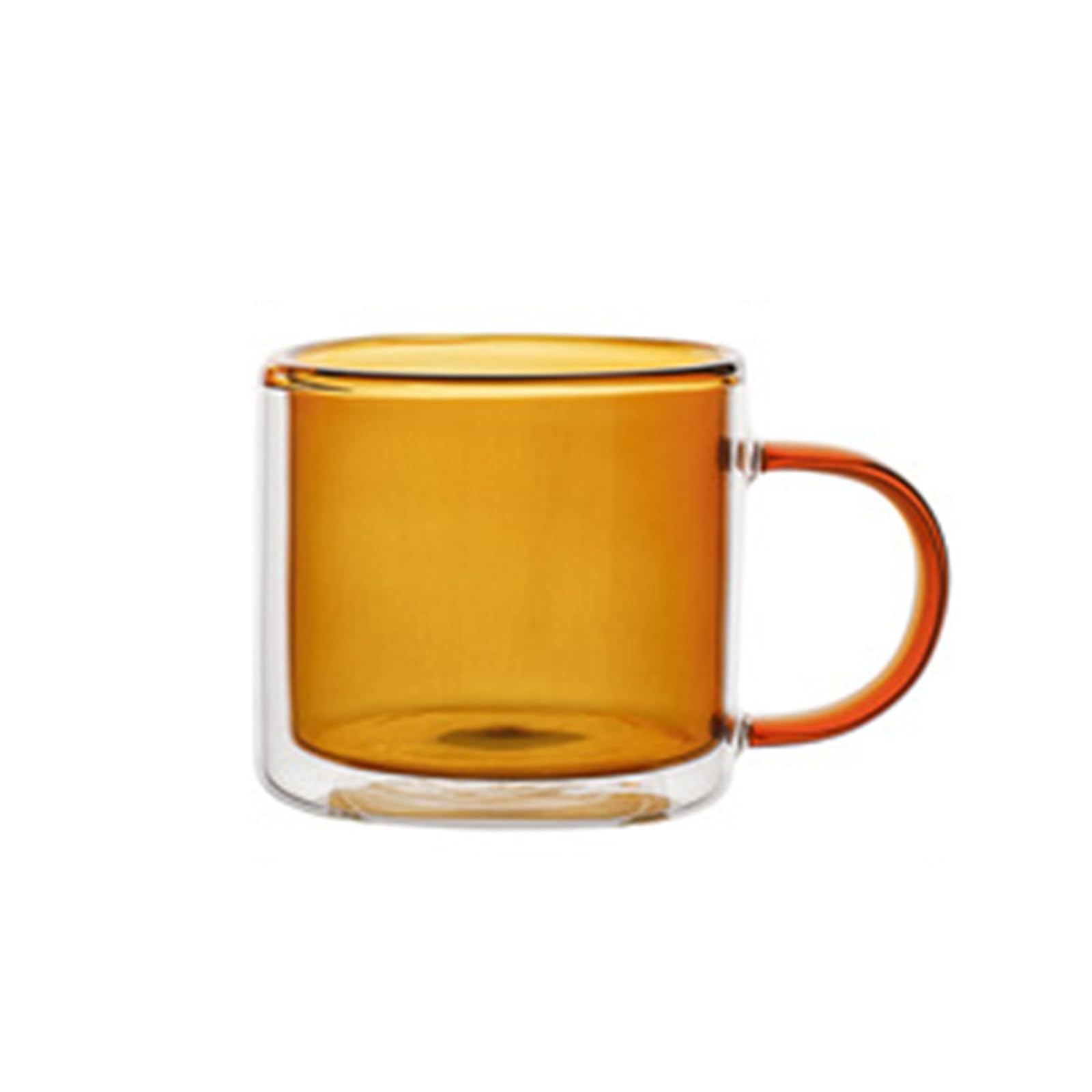 Tasse à café en verre coloré ambre d'exception double paroi 300 ml