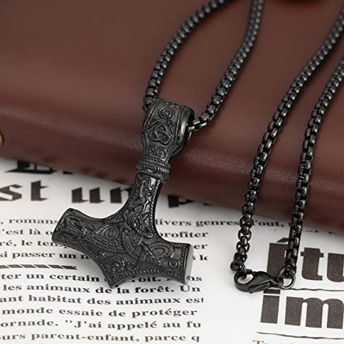 Zysta Uomo Collana Mjolnir Martello di Thor in