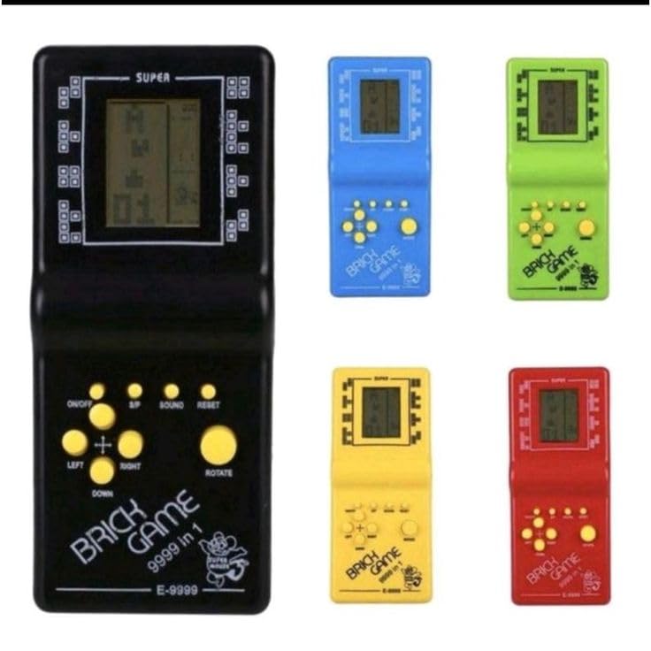 Brick Game 9999 in 1 Handheld Retro Console, Red Transparent, LCD Screen, E-9999 3 510UD05Nb3L
