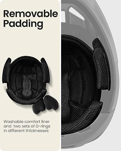 Image of OutdoorMaster Full Face Mountain Bike Helmet, Lightweight for BMX /DH | PC + EPP, 27 vents, Removable liner, 2 D-rings, Goggle strap channel, Pivoting visor, Fits 57-62cm, For downhill /BMX /MTB