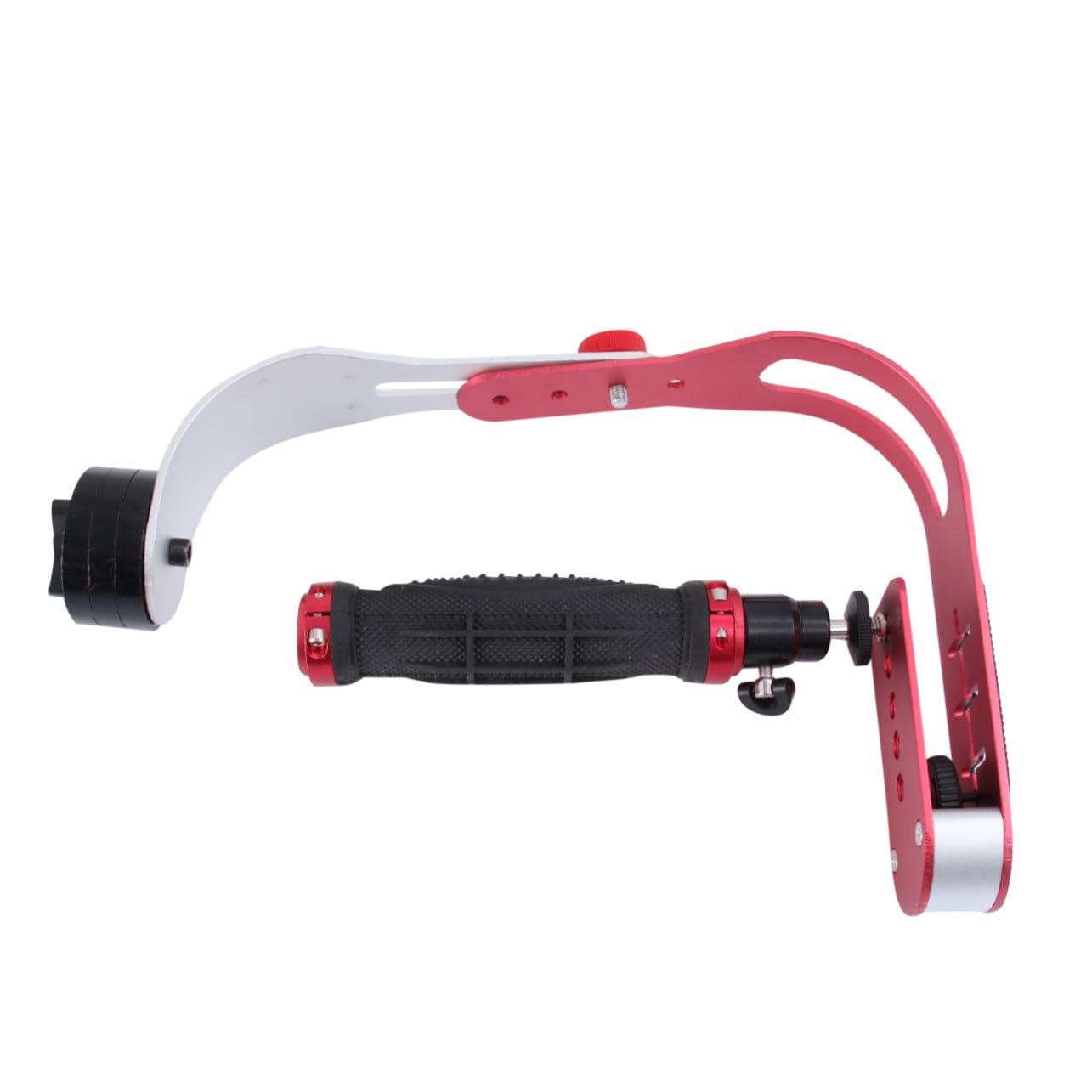 Stabilizzatore per Fotocamera Reflex in Lega di Alluminio Rosso | Dslr e Camera, Riprese a Bassa Angolazione e Viaggi, Supporto Manuale Movimento Fluido