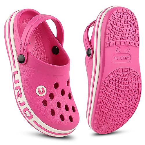 Image of URJO Streak Kid's Clogs /Sandals with Adjustable Back Strap Ultra Soft & Flexibility Anti Skid Comfortable Waterproof Daily Mules Clogs /Sandals Boy's & Girl's