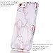 BAISRKE Shiny Rose Gold Marble Design Clear Bumper Matte TPU Soft Rubber Silicone Cover Phone Case Compatible with iPhone 7 / iPhone 8 / iPhone SE 2020