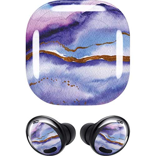 Skinit Decal Audio Skin Compatible with Samsung Galaxy Buds Pro Originally Designed Blue Violet Watercolor Geode Design