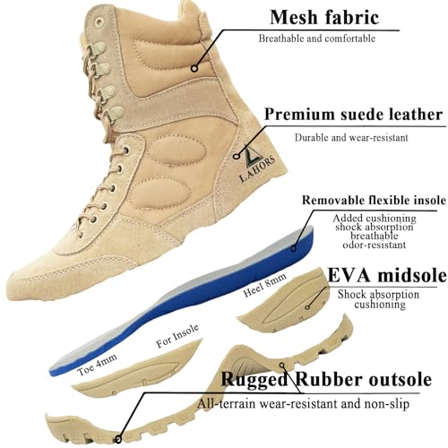 Man Tactical Military Boots Black Men's Shoes Desert Combat Army Outdoor Hiking Shoes Side zipper2