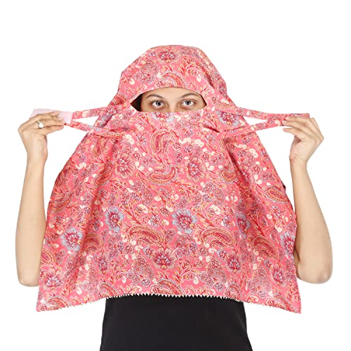Image of Scarf Face Mask Head Neck Hair Bandana Cover Sun Protection Face Cover Smkoe Dust Safety Scarf Cum Mask For Women Girls Daily Use Face Scarf Mask