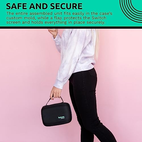 Fixture S1 and S2 Gaming Carrying Case, Game Console and Controller Case Holder, Compatible with Nintendo Switch or Switch OLED and Pro Controller - Image 3