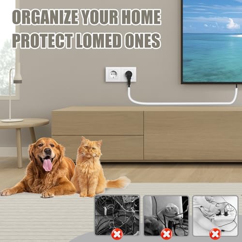 image for JAHOMFAI Cord Wall Cover, 118in Self-Adhesive Wire Covers for Cords on