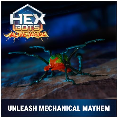 Image of HEX Bots Skitter Bot Scorpion Robotic Insect Toy, Red | Autonomous Movement, Scurry on any Surface, 8 Spinning Legs, Creepy Design, Prank Toy Gifts for Kids Ages 4+