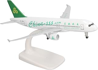Aircraft Model, Spring Airlines A320 Alloy Metal Airplane Die Cast Toy, Desktop Decoration with Base Metal Die Casting Aircraft Toys Plane Model Alloy Metal Model Airplane