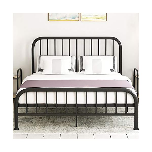 IRON Small Size Metal Bed Frame, Modern And Simple Princess Style Double Single Bed, Stylish Design And Non-slip Foot Pads, Load Capacity Up To 500 Kg - Image 3