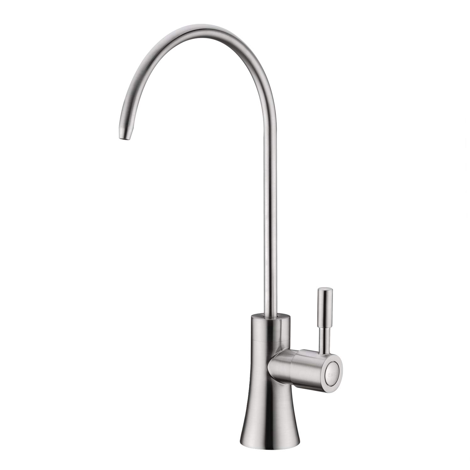 EKRTE Brass Drinking Water Faucet, Filtered Water Reverse Osmosis RO Faucet for Kitchen Sink, Brushed Nickel Reverse Osmosis Tap for Kitchen Sink